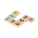 Joc Domino cu figuri de animale, 147x50x30 mm, Everestus, SGS05, lemn, natur