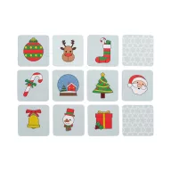   Joc de memorie cu figuri de Craciun, 2410E24312, Everestus, 56 x 54 x 35 mm, Carton, Rosu