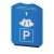 Indicator parcare cu racleta de gheata, Everestus, 20FEB1410, Plastic, Albastru
