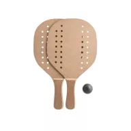   Set tenis de plaja, 2401E15304, Everestus, 331x190x5 mm, MDF, Natur inchis