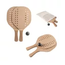 Set tenis de plaja, 2401E15304, Everestus, 331x190x5 mm, MDF, Natur inchis