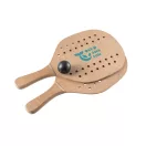 Set tenis de plaja, 2401E15304, Everestus, 331x190x5 mm, MDF, Natur inchis