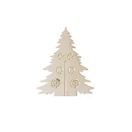   Pom de Craciun din lemn pliabil de colorat, 2509E15147, Everestus, 162x162x200 mm, Lemn, Natur deschis