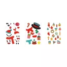 Set 6 coli cu figurine de Craciun si 3 coli autocolante, 2509E15109, Everestus, 140x210 mm, Alb