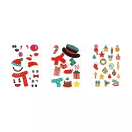   Set 6 coli cu figurine de Craciun si 3 coli autocolante, 2509E15109, Everestus, 140x210 mm, Alb