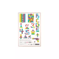   Joc de constructie si interconectare din placaj, Everestus, 2610E18082, 325x200 mm, Natur deschis