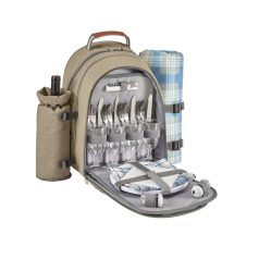   Rucsac picnic termoizolant, patura picnic inclusa, poliester 600D de densitate mare, Everestus, TL01, maro