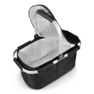 Cos picnic flexibil cu fermoar dublu, fara accesorii, Everestus, 20FEB0928, Poliester 600D, Negru