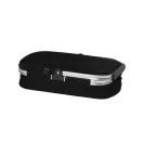 Cos picnic flexibil cu fermoar dublu, fara accesorii, Everestus, 20FEB0928, Poliester 600D, Negru