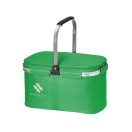 Cos picnic flexibil cu fermoar dublu, fara accesorii, Everestus, 20FEB0931, Poliester 600D, Verde