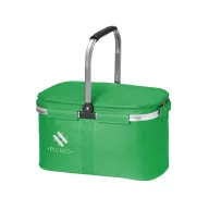   Cos picnic flexibil cu fermoar dublu, fara accesorii, Everestus, 20FEB0931, Poliester 600D, Verde