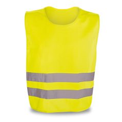 Reflective vest, 100% polyester, Yellow