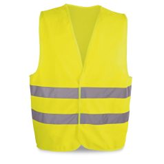 High visibility vest, 100% polyester, Yellow