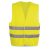 High visibility vest, 100% polyester, Yellow