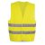 High visibility vest, 100% polyester, Yellow