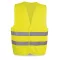 High visibility vest, 100% polyester, Yellow