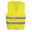 High visibility vest, 100% polyester, Yellow