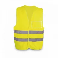 High visibility vest, 100% polyester, Yellow