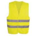 High visibility vest, 100% polyester, Yellow