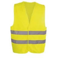 High visibility vest, 100% polyester, Yellow