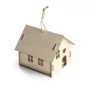 Casa decorativa pentru bradul de Craciun, 2410E25417, Everestus, 93 x 114 x 119 mm, Lemn, Natur deschis