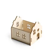   Casa decorativa pentru bradul de Craciun, 2410E25417, Everestus, 93 x 114 x 119 mm, Lemn, Natur deschis