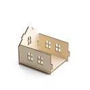 Casa decorativa pentru bradul de Craciun, 2410E25417, Everestus, 93 x 114 x 119 mm, Lemn, Natur deschis