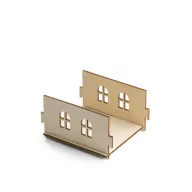   Casa decorativa pentru bradul de Craciun, 2410E25417, Everestus, 93 x 114 x 119 mm, Lemn, Natur deschis