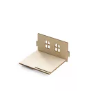 Casa decorativa pentru bradul de Craciun, 2410E25417, Everestus, 93 x 114 x 119 mm, Lemn, Natur deschis