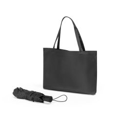   Umbrela pliabila, rezistenta la vant, 2410E24166, Everestus, ø 970 x 290 mm, rPET, Negru