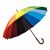 Umbrela de ploaie cu deschidere manuala 102 cm, maner din lemn, Everestus, 20FEB0316, Poliester, Multicolor