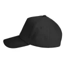Sapca 5 panouri, Everestus, 2601E13341, 590 mm, Bumbac, Negru