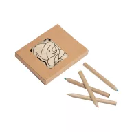   Set de colorat cu motive de Craciun, Everestus, 2601E13783, 122x94x14 mm, Lemn, Natur deschis