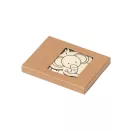 Set de colorat cu 3 figurine si 4 creioane, Everestus, 20APR017, lemn, natur