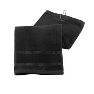   Prosop golf, bumbac, 38x50 cm, Everestus, SPF009, negru, saculet sport inclus