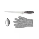 Set cutit fillet cu manusa, Vinga, 42FEB232046, 3x33x1 cm, Otel, Argintiu
