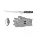 Set cutit fillet cu manusa, Vinga, 42FEB232046, 3x33x1 cm, Otel, Argintiu