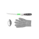 Set cutit fillet cu manusa, Vinga, 42FEB232046, 3x33x1 cm, Otel, Argintiu