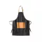 Sort de bucatarie, Vinga, 42FEB230677, Unisex, 90x70x0.5 cm, Bumbac, Negru