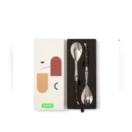   Set 2 tacamuri, Vinga, 42FEB232057, 25.7x5x0.5 cm, Otel, Argintiu