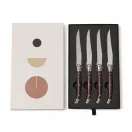 Set 4 cutite de carne, Vinga, 42FEB232035, 26.5x3x2.5 cm, Otel, Argintiu