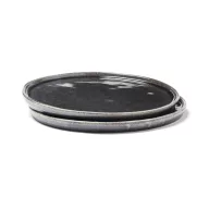   Set 2 farfurii 20 cm, 2401E16652, Vinga, 20x20x1 cm, Gresie, Negru
