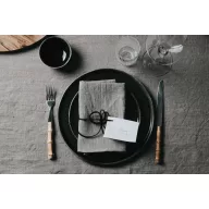  Set 2 farfurii 20 cm, 2401E16652, Vinga, 20x20x1 cm, Gresie, Negru