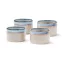 Set 4 boluri mici, 2401E16643, Vinga, 7.5x7.5x5 cm, Gresie, Alb