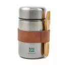 Termos pentru mancare, Vinga, 42FEB232531, 1000 ml, 8.8x8.8x15.2 cm, Otel, Argintiu