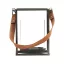 Suport lumanare cu design industrial, 2401E16638, Vinga, 17.5x13x13 cm, Fier, Sticla, Negru