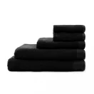 Prosop de baie, 2401E16510, Vinga, 150x90x0.5 cm, Bumbac, Negru