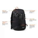 Rucsac sport casual 24L, Nordic Drift, 2610E19188, 30x17x47 cm, rPET, Negru