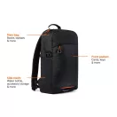 Rucsac sport casual 16L, Nordic Drift, 2610E19190, 27x14x45.5 cm, rPET, Negru