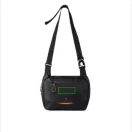 Geanta crossbody, Nordic Drift, 2610E17392, 27x8.5x19.5 cm, rPET, Negru